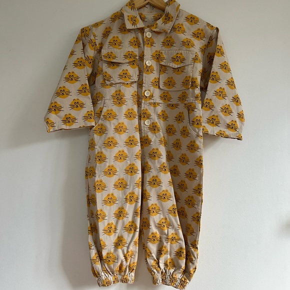 milk teeth Bottoms Nwt Milk Teeth Cat Print Jumpsuit Poshmark